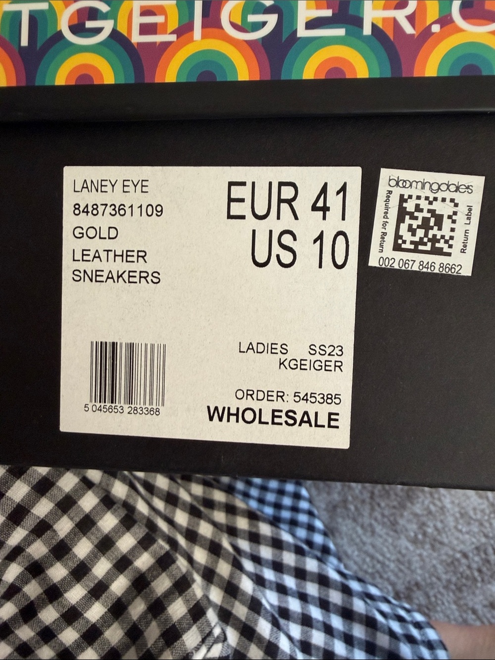 ⭐️Kurt Geiger Laney Eye  Gold Leather sneakers⭐️ - Picture 10 of 11